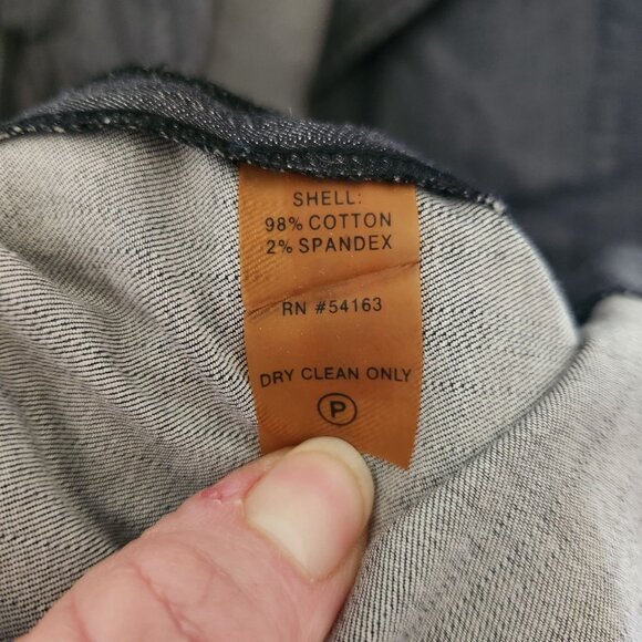 Vintage Black Denim Short Sleeve Zip Up Dress Notched Collar & Zipper Details - Picture 6 of 11